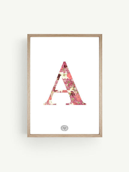 Lettres simples tons roses